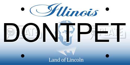 DONTPET Illinois License Plate