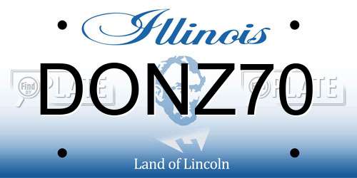DONZ70 Illinois License Plate