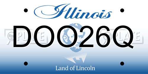 DOO26Q Illinois License Plate