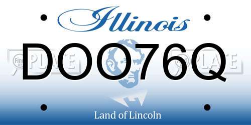 DOO76Q Illinois License Plate