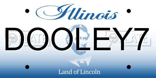 DOOLEY7 Illinois License Plate