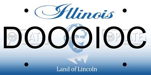 DOOOIOC Illinois License Plate