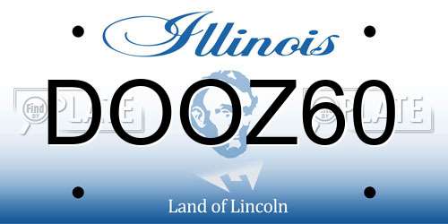 DOOZ60 Illinois License Plate