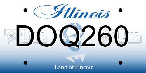 DOQ260 Illinois License Plate