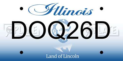 DOQ26D Illinois License Plate