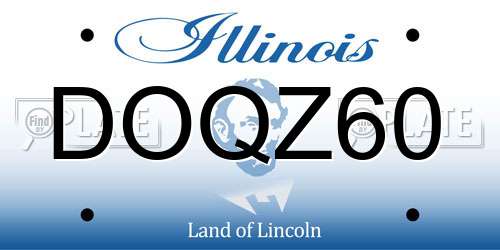 DOQZ60 Illinois License Plate