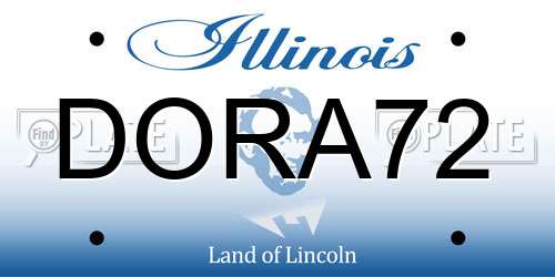 DORA72 Illinois License Plate