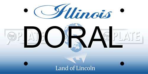 DORAL Illinois License Plate