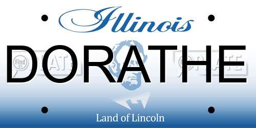 DORATHE Illinois License Plate