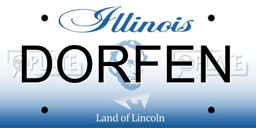 DORFEN Illinois License Plate