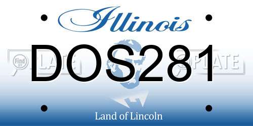DOS281 Illinois License Plate