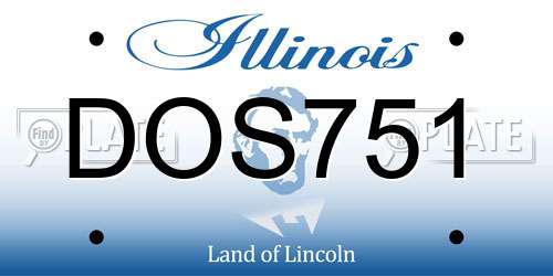 DOS751 Illinois License Plate
