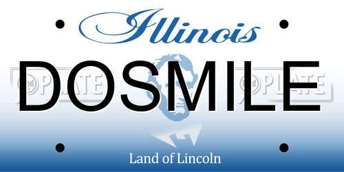 DOSMILE Illinois License Plate