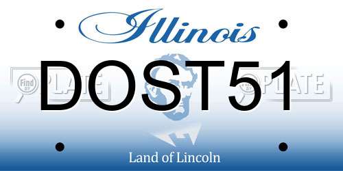 DOST51 Illinois License Plate