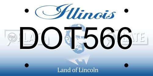 DOT566 Illinois License Plate