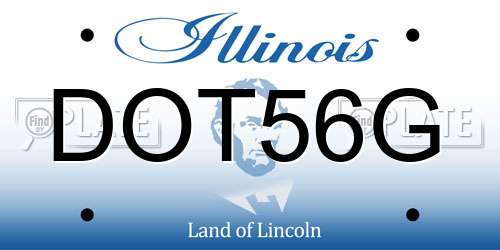 DOT56G Illinois License Plate