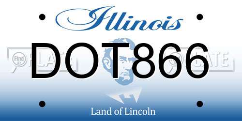 DOT866 Illinois License Plate