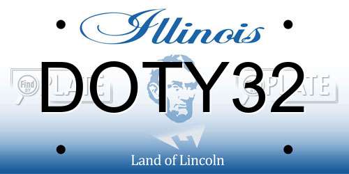DOTY32 Illinois License Plate