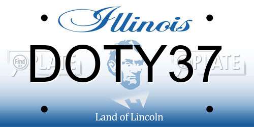 DOTY37 Illinois License Plate