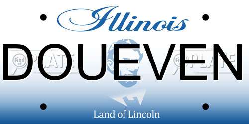 DOUEVEN Illinois License Plate