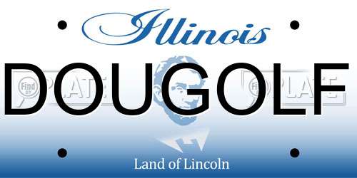 DOUGOLF Illinois License Plate