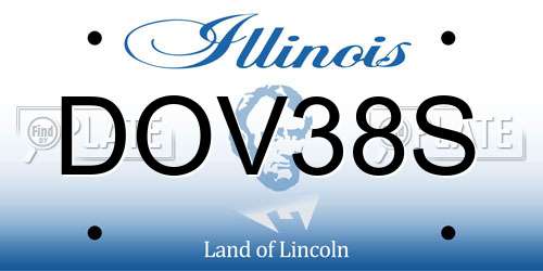 DOV38S Illinois License Plate