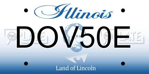 DOV50E Illinois License Plate