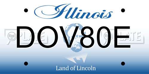 DOV80E Illinois License Plate