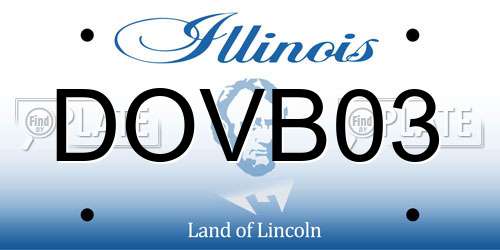 DOVB03 Illinois License Plate