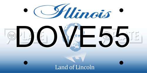 DOVE55 Illinois License Plate