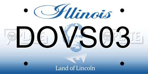 DOVS03 Illinois License Plate