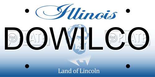 DOWILCO Illinois License Plate