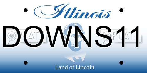 DOWNS11 Illinois License Plate
