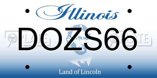 DOZS66 Illinois License Plate
