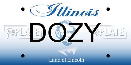 DOZY Illinois License Plate