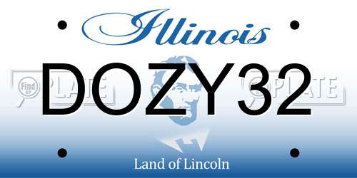 DOZY32 Illinois License Plate