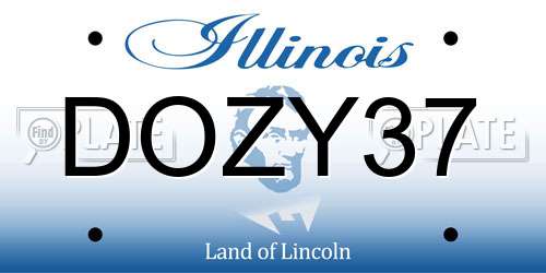 DOZY37 Illinois License Plate