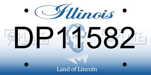DP11582 Illinois License Plate