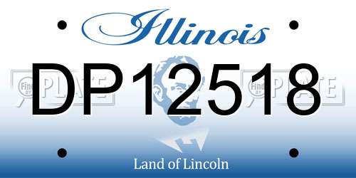 DP12518 Illinois License Plate