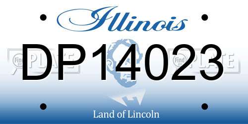 DP14023 Illinois License Plate