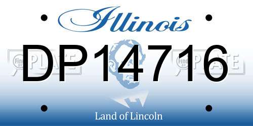DP14716 Illinois License Plate