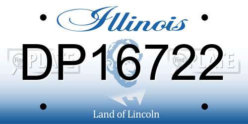 DP16722 Illinois License Plate
