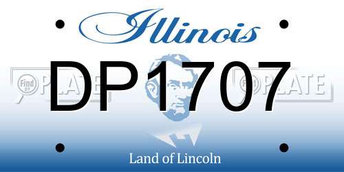 DP1707 Illinois License Plate