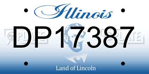 DP17387 Illinois License Plate