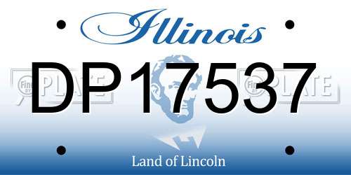 DP17537 Illinois License Plate