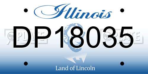 DP18035 Illinois License Plate