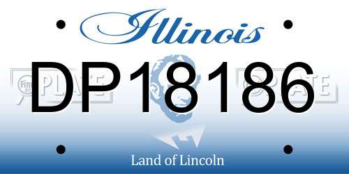 DP18186 Illinois License Plate
