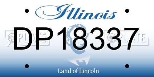 DP18337 Illinois License Plate