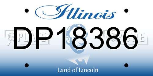 DP18386 Illinois License Plate
