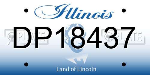 DP18437 Illinois License Plate